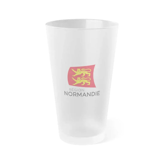 Flag of Normandy France - Frosted Pint Glass 16oz 16oz Frosted - Go Mug Yourself