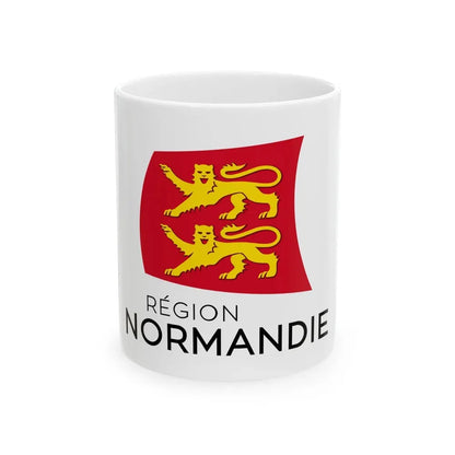 Flag of Normandy France - White Coffee Mug 11oz - Go Mug Yourself