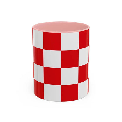 Flag of North Brabant Netherlands - Accent Coffee Mug 11oz Pink - Go Mug Yourself