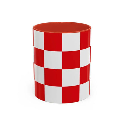 Flag of North Brabant Netherlands - Accent Coffee Mug 11oz Red - Go Mug Yourself
