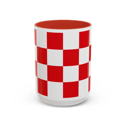 Flag of North Brabant Netherlands - Accent Coffee Mug 15oz Red - Go Mug Yourself