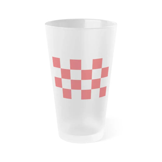 Flag of North Brabant Netherlands - Frosted Pint Glass 16oz 16oz Frosted - Go Mug Yourself