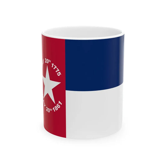 Flag of North Carolina 1861-1865 (United States) White Coffee Mug 11oz - Go Mug Yourself