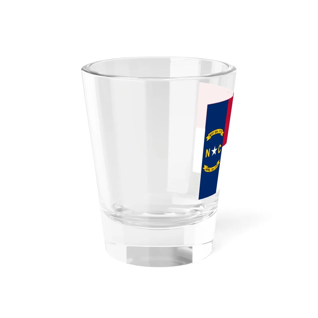 Flag of North Carolina 1885-1991 (United States) Shot Glass 1.5oz - Go Mug Yourself