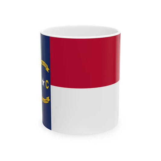 Flag of North Carolina 1885-1991 (United States) White Coffee Mug 11oz - Go Mug Yourself