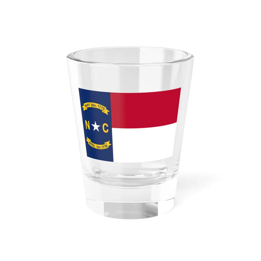 Flag of North Carolina 3-2 (United States) Shot Glass 1.5oz 1.5oz - Go Mug Yourself