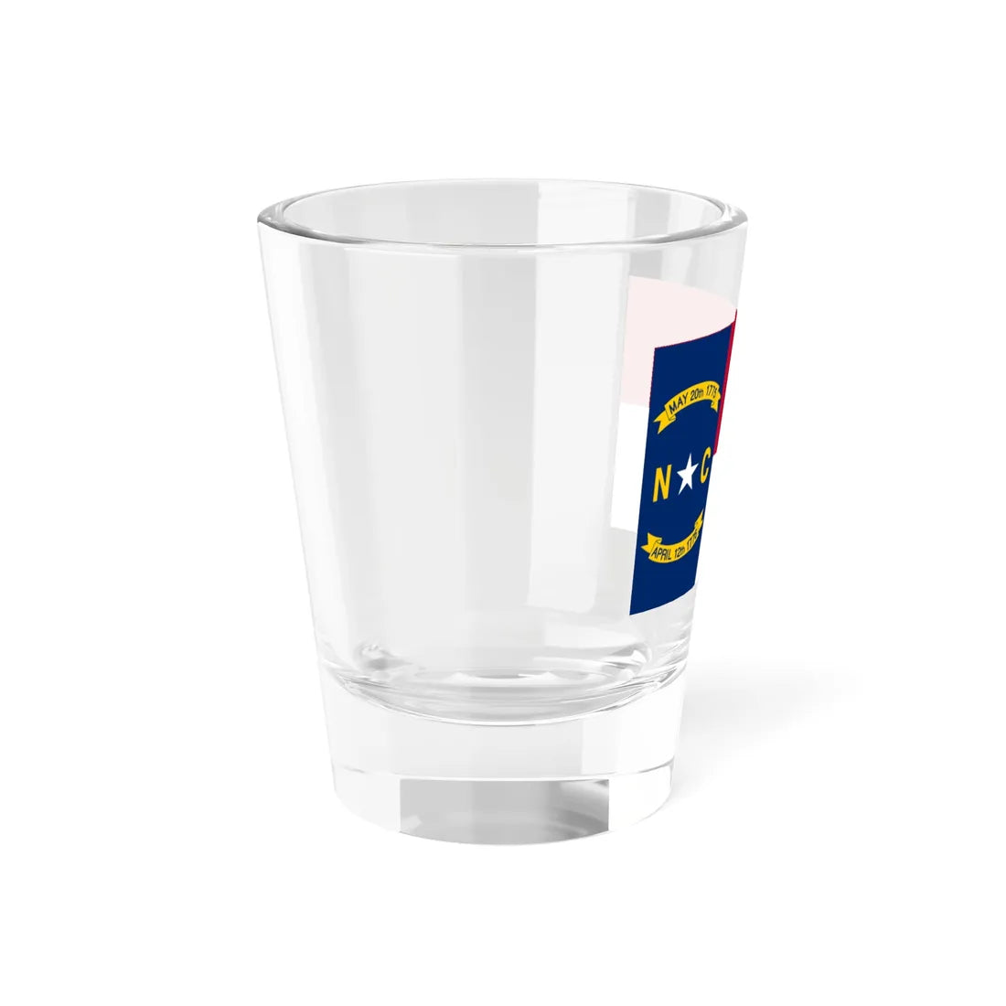 Flag of North Carolina 3-2 (United States) Shot Glass 1.5oz - Go Mug Yourself