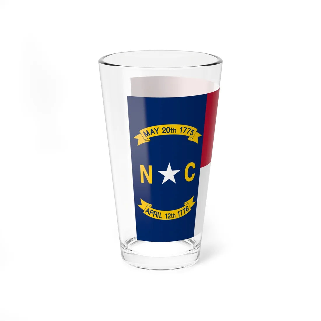 Flag of North Carolina (United States) Pint Glass 16oz - Go Mug Yourself