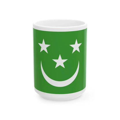 Flag of North Caucasian Emirate (Russia) White Coffee Mug 15oz - Go Mug Yourself