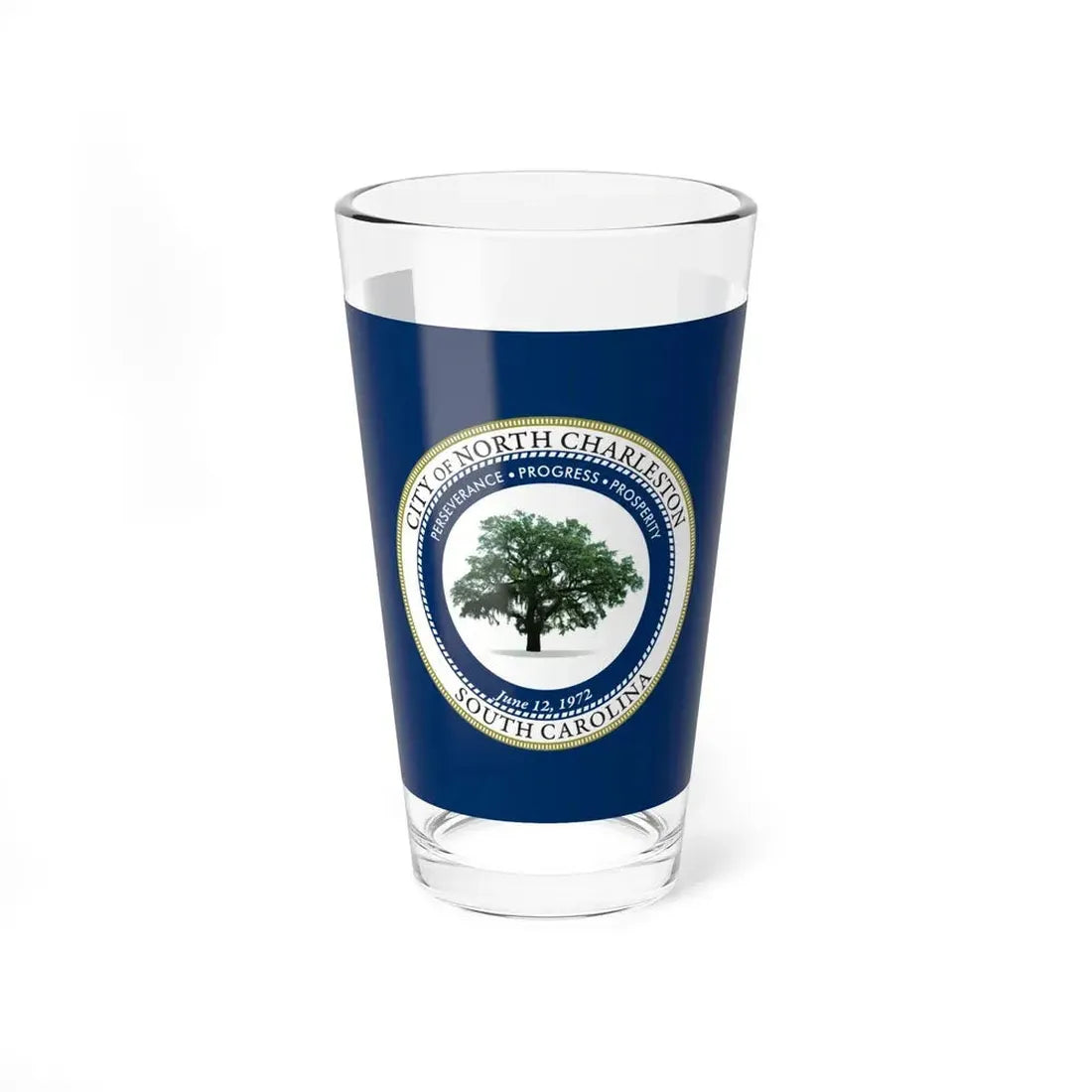Flag of North Charleston, South Carolina - Pint Glass 16oz 16oz - Go Mug Yourself