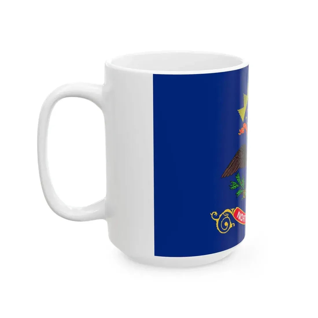 Flag of North Dakota 3-2 (United States) White Coffee Mug - Go Mug Yourself