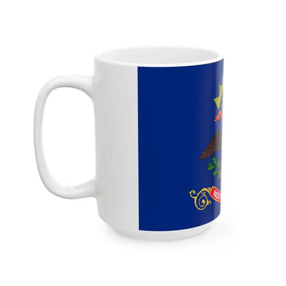 Flag of North Dakota 3-2 (United States) White Coffee Mug - Go Mug Yourself
