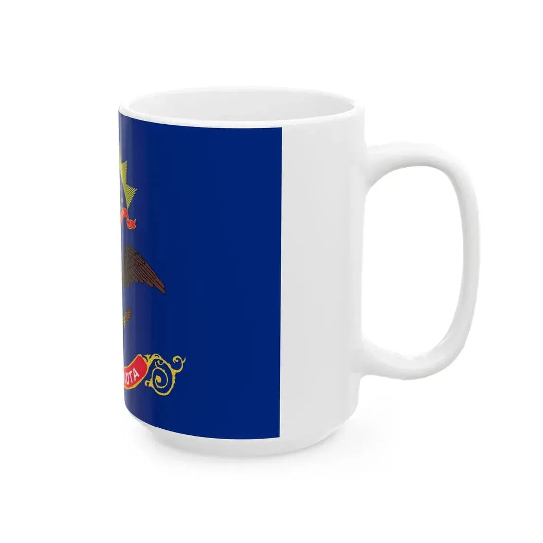 Flag of North Dakota 3-2 (United States) White Coffee Mug - Go Mug Yourself