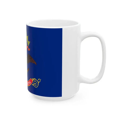 Flag of North Dakota 3-2 (United States) White Coffee Mug - Go Mug Yourself