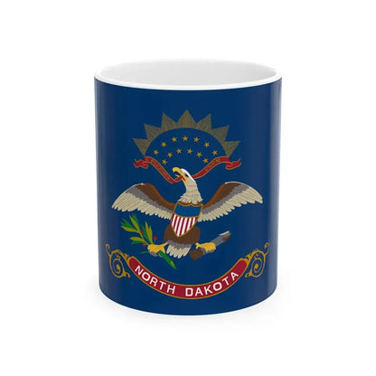 Flag of North Dakota (United States) White Coffee Mug 11oz - Go Mug Yourself