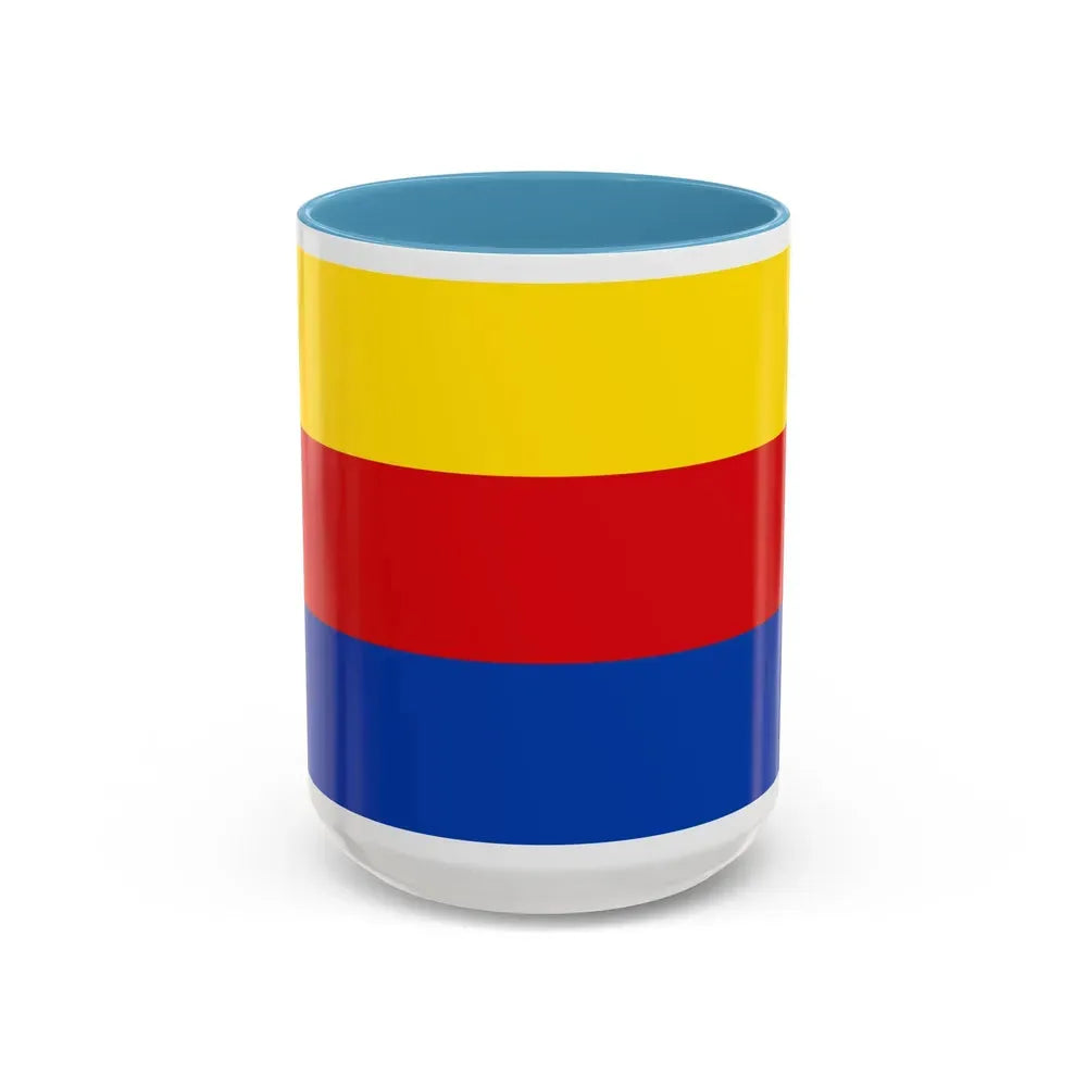Flag of North Holland Netherlands - Accent Coffee Mug 15oz Light Blue - Go Mug Yourself