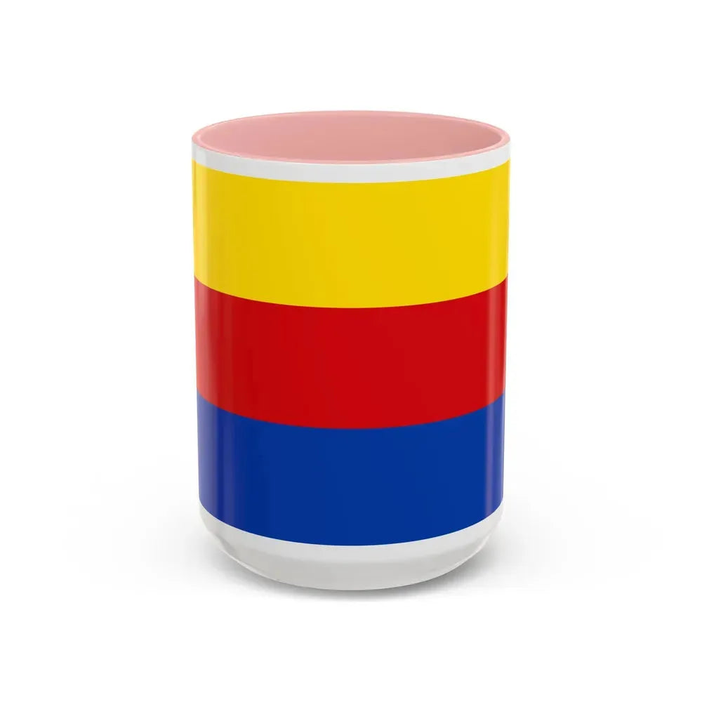 Flag of North Holland Netherlands - Accent Coffee Mug 15oz Pink - Go Mug Yourself