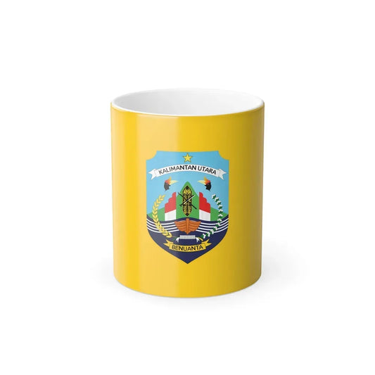 Flag of North Kalimantan Indonesia - Color Changing Coffee Mug 11oz - Go Mug Yourself