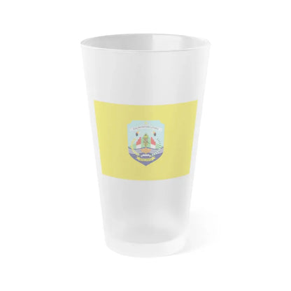 Flag of North Kalimantan Indonesia - Frosted Pint Glass 16oz 16oz Frosted - Go Mug Yourself