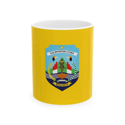 Flag of North Kalimantan Indonesia - White Coffee Mug 11oz - Go Mug Yourself