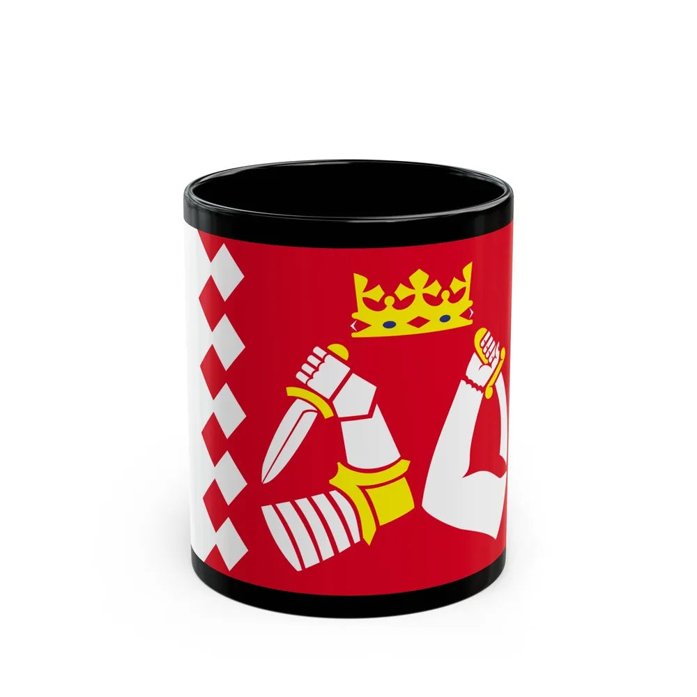 Flag of North Karelia Finland - Black Coffee Mug-11oz-Go Mug Yourself