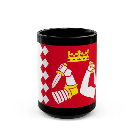 Flag of North Karelia Finland - Black Coffee Mug 15oz - Go Mug Yourself