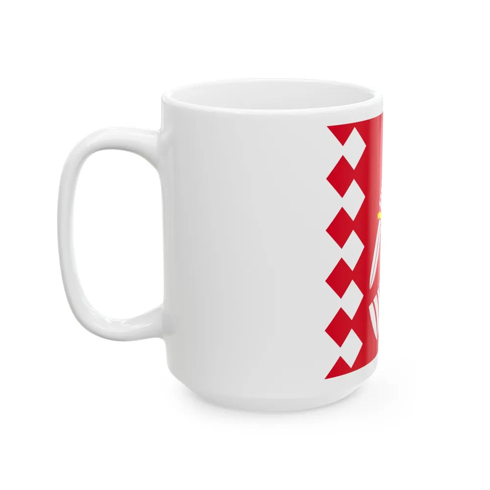 Flag of North Karelia Finland - White Coffee Mug-Go Mug Yourself