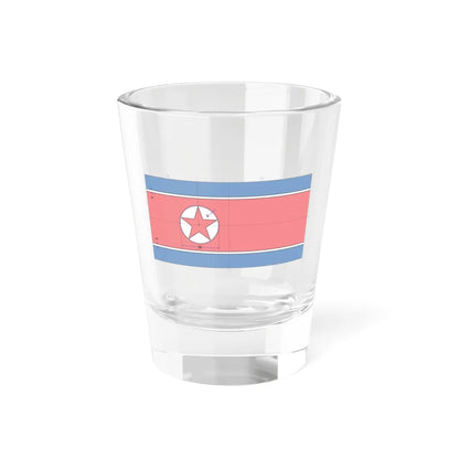 Flag of North Korea Construction sheet (Korea) Shot Glass 1.5oz 1.5oz - Go Mug Yourself