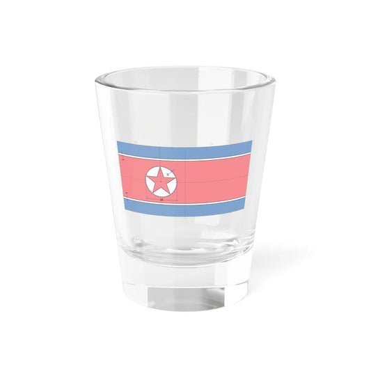 Flag of North Korea Construction sheet (Korea) Shot Glass 1.5oz 1.5oz - Go Mug Yourself