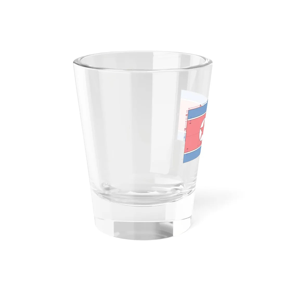 Flag of North Korea Construction sheet (Korea) Shot Glass 1.5oz - Go Mug Yourself