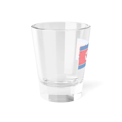 Flag of North Korea Construction sheet (Korea) Shot Glass 1.5oz - Go Mug Yourself
