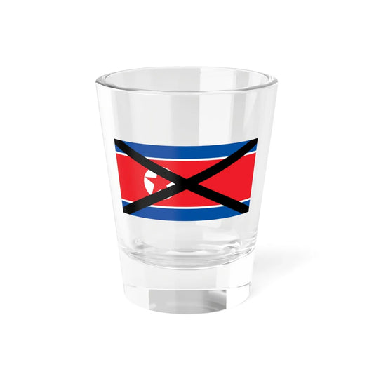 Flag of North Korea crossed (Korea) Shot Glass 1.5oz 1.5oz - Go Mug Yourself
