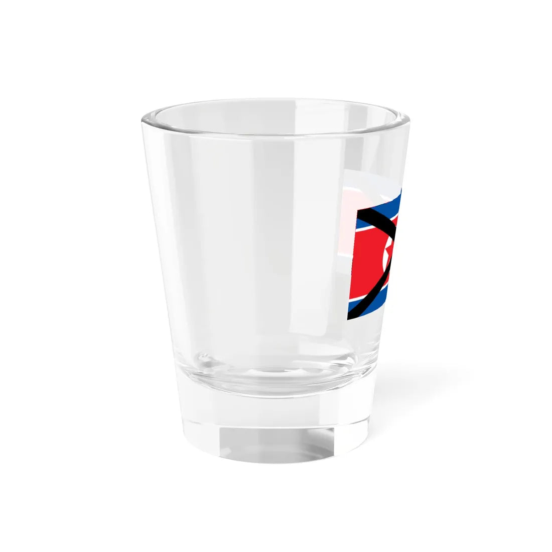 Flag of North Korea crossed (Korea) Shot Glass 1.5oz - Go Mug Yourself