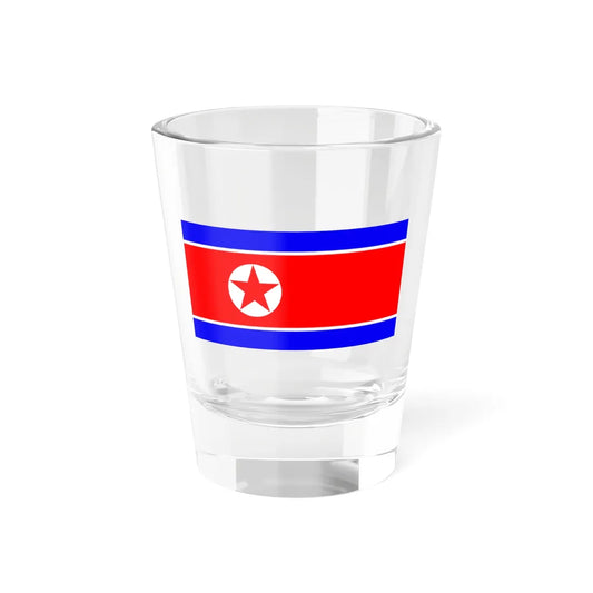 Flag of North Korea MFA colors (Korea) Shot Glass 1.5oz 1.5oz - Go Mug Yourself