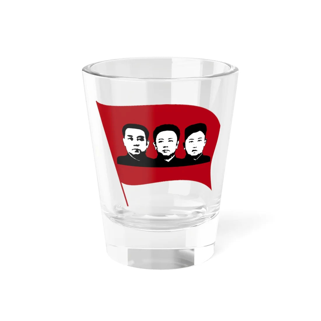 Flag of North Korean leaders (Korea) Shot Glass 1.5oz 1.5oz - Go Mug Yourself