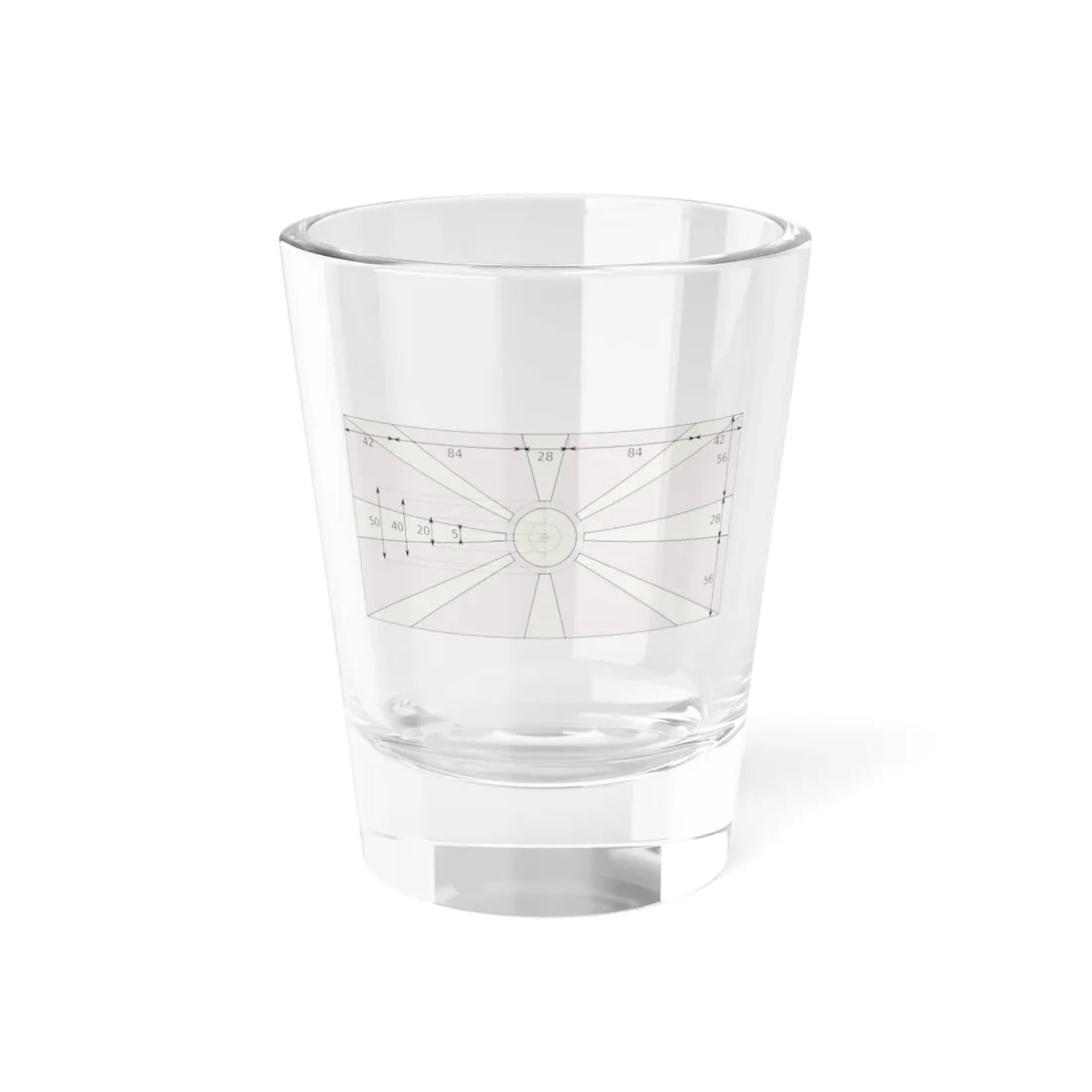 Flag of North Macedonia construction sheet (North Macedonia) Shot Glass 1.5oz 1.5oz - Go Mug Yourself