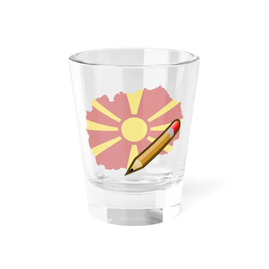 Flag of North Macedonia Edit (North Macedonia) Shot Glass 1.5oz 1.5oz - Go Mug Yourself