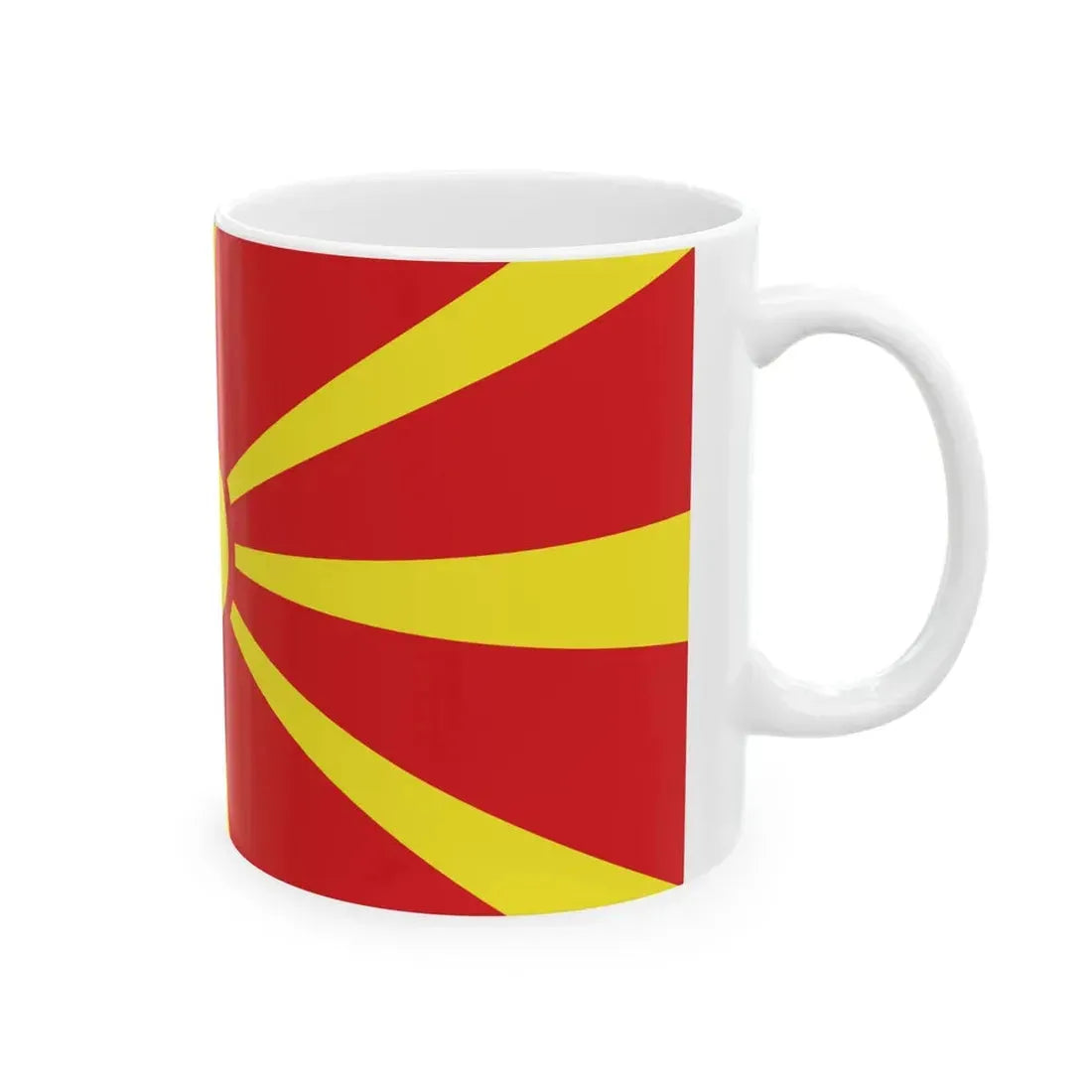 Flag of North Macedonia (North Macedonia) White Coffee Mug - Go Mug Yourself