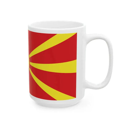 Flag of North Macedonia (North Macedonia) White Coffee Mug - Go Mug Yourself