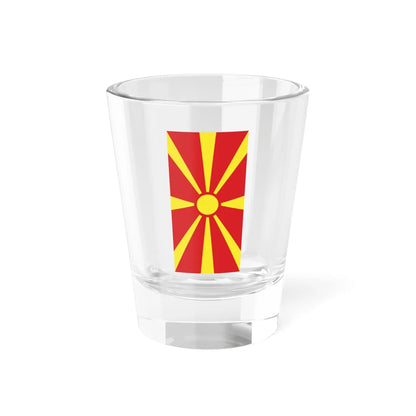 Flag of North Macedonia vertical (North Macedonia) Shot Glass 1.5oz 1.5oz - Go Mug Yourself