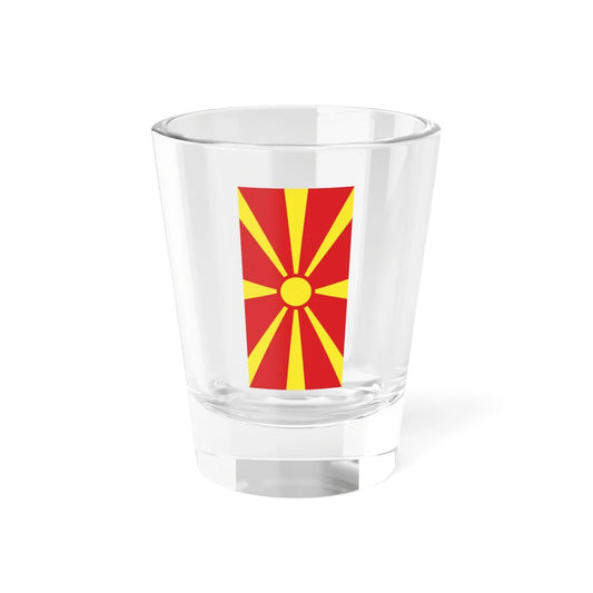 Flag of North Macedonia vertical (North Macedonia) Shot Glass 1.5oz 1.5oz - Go Mug Yourself
