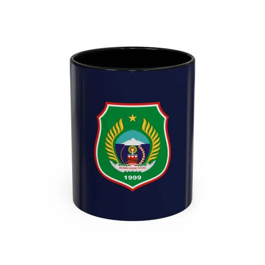 Flag of North Maluku Indonesia - Accent Coffee Mug 11oz Black - Go Mug Yourself