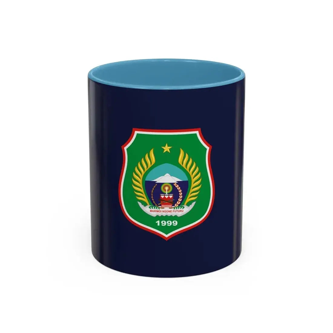 Flag of North Maluku Indonesia - Accent Coffee Mug 11oz Light Blue - Go Mug Yourself