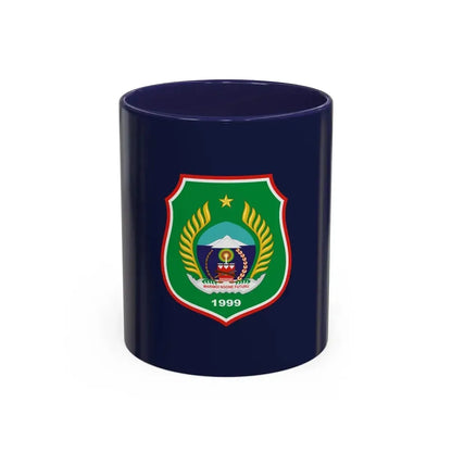 Flag of North Maluku Indonesia - Accent Coffee Mug 11oz Navy - Go Mug Yourself