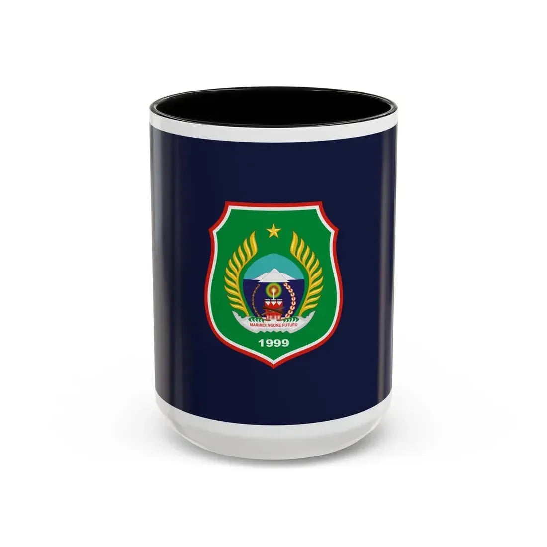 Flag of North Maluku Indonesia - Accent Coffee Mug 15oz Black - Go Mug Yourself