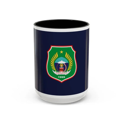 Flag of North Maluku Indonesia - Accent Coffee Mug 15oz Black - Go Mug Yourself