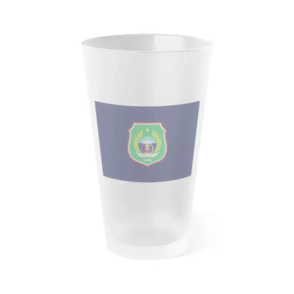 Flag of North Maluku Indonesia - Frosted Pint Glass 16oz 16oz Frosted - Go Mug Yourself