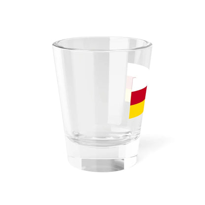 Flag of North Ossetia (Russia) Shot Glass 1.5oz - Go Mug Yourself