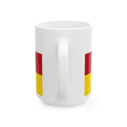 Flag of North Ossetia (Russia) White Coffee Mug - Go Mug Yourself