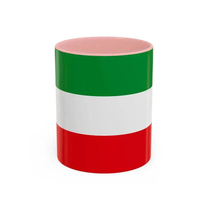 Flag of North Rhine Westphalia Germany - Accent Coffee Mug 11oz Pink - Go Mug Yourself
